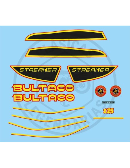 Anagrames adhesius Bultaco Streaker blanca 1979-1984 125cc Ref.BU20420006
