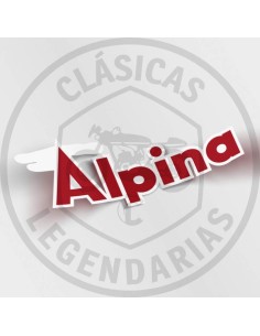 Anagrama adhesivo Bultaco Alpina rojo-blanco ref.BU212010101