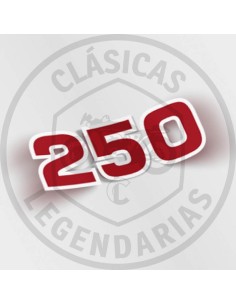 Anagrama adhesivo Bultaco Alpina 250cc rojo-blanco ref.Bu212010102