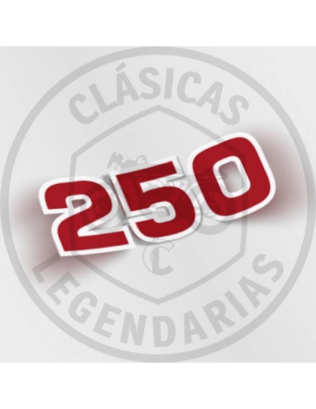 Anagrama adhesivo Bultaco Alpina 250cc rojo-blanco ref.Bu212010102