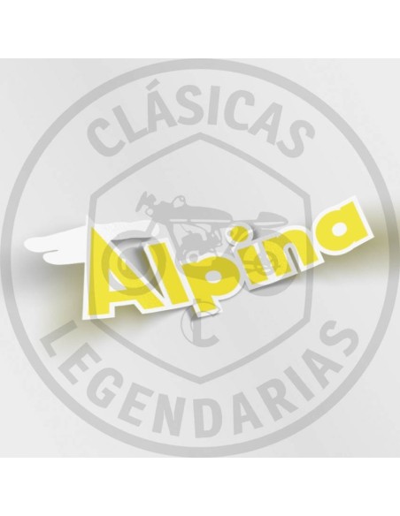 Anagrama Bultaco Alpina groc-blanc ref.BU213010101