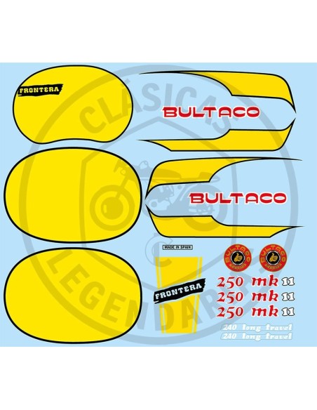 Juego Completo adhesivos Bultaco Frontera MK11 250cc