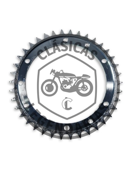 Plat transmissió secundària Bultaco Tralla 102, Metralla, Lobito 38 dents ref.BU233117638