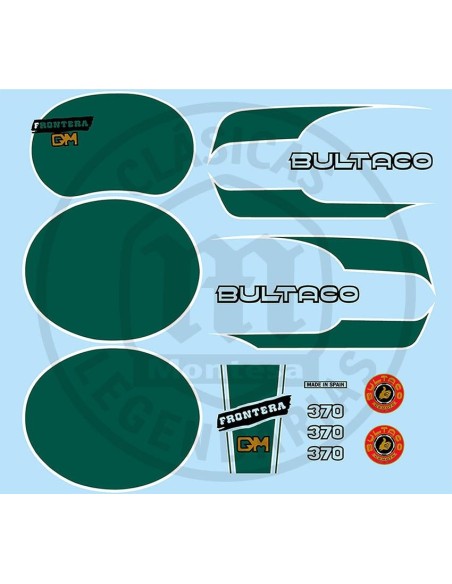 Juego adhesivos Bultaco Frontera Gold Medal 370 Ref.BU49320001