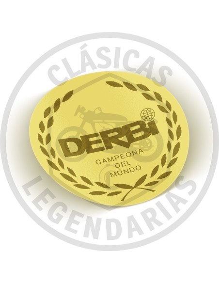 Anagrama deposito Derbi crema-oro sin relieve Ref.DE00120012
