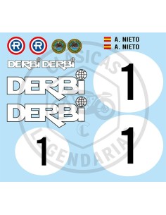 Kit anagrames adhesius Derbi RUN replica ref.DE00120110