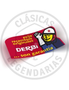 Adhesive logo Derbi original spare parts ref.DE00120503