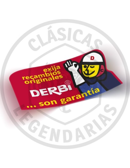 Adhesive logo Derbi original spare parts ref.DE00120503