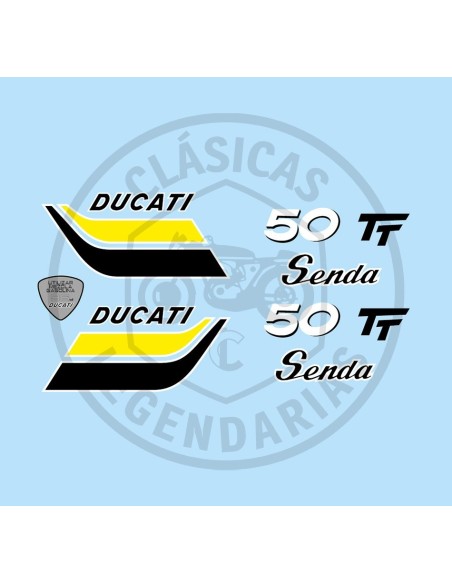 Anagramas adhesivos Ducati 50 TT Senda ref.DU10001