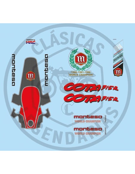 Set of adhesive anagrams Montesa Cota 315R 1998 ref.K87130NN3710