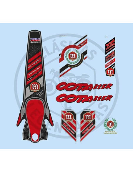 Set of adhesive anagrams Montesa Cota 315R 1999 ref.K87130NN3720