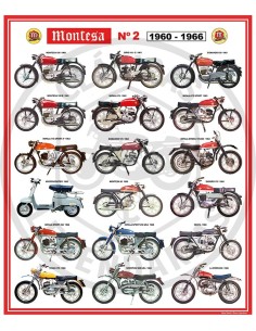 Poster motos Montesa Nº2 de 1960 a 1966 ref.MG10002