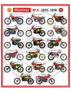Poster motos Montesa Nº5 de 1975 a 1978 ref.MG10005