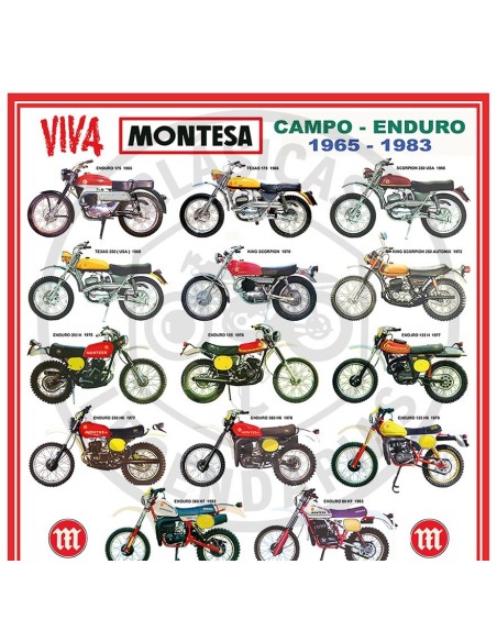 Poster motos Montesa campo y Enduro 1965-1983 Nº13 ref.MG10013
