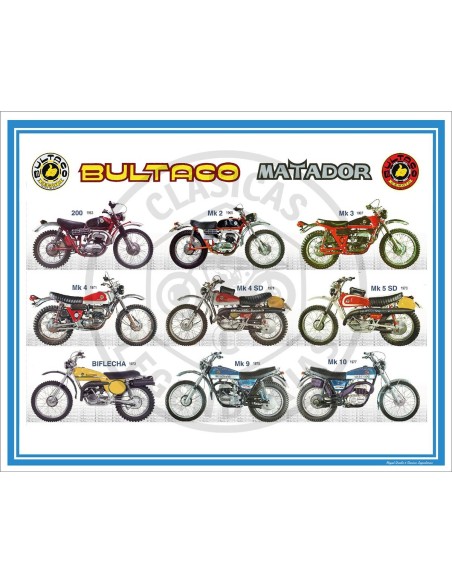Poster Bultaco Matador 1963 - 1977 ref.MG10028