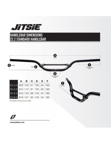 Manillar Trial aluminio Negro 22.2 ref.OFA02021