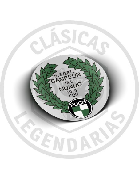 Anagrama adhesivo Puch H. EVERTS Campeon 1975 ref.PU003.1.22.080.9