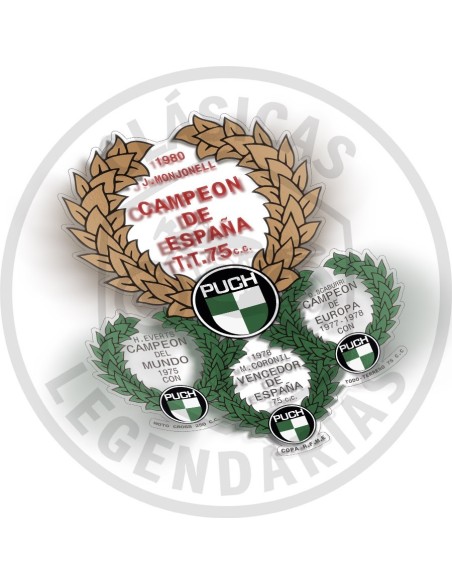 Anagrama laureles Puch Campeon de españa 1980 ref.PU010150