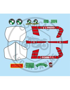 Adhesive anagrams Puch Cobra TT 74 Yellow Kit ref.PU020001