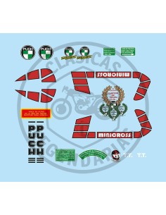 Anagramas adhesivos Puch Minicross Amarilla Kit ref.PU020021