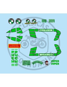 Adhesive logos Puch Minicross Super 2 Yellow Kit ref.PU020031