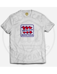 Camiseta Montesa Trialsin Blanca, manga corta 100% algodon