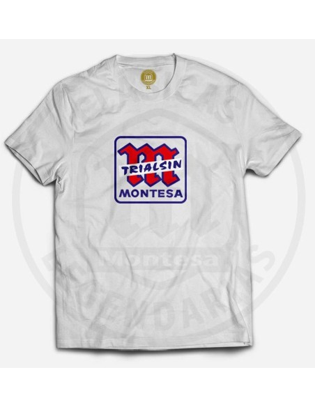 Camiseta Montesa Trialsin Blanca, manga corta 100% algodon
