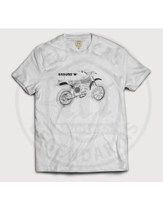 Camiseta manga corta Montesa Enduro H en blanco, algodón 100%