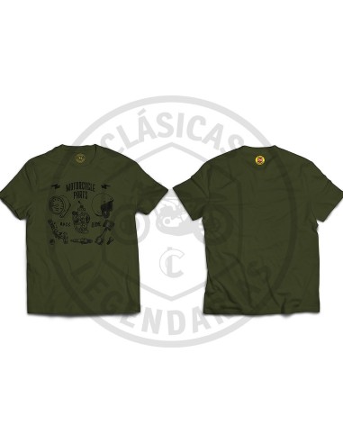 Motorcycle parts vintage t-shirt ref.R01505