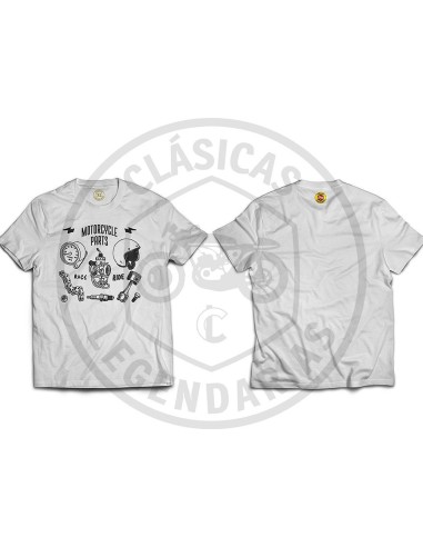 Motorcycle parts vintage t-shirt ref.R01505