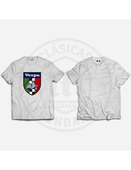 CAMISETA ESCUDO VESPA TRICOLOR