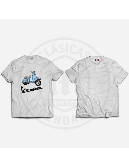 Camiseta Moto Vespa a color