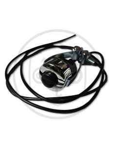 Vintage chrome and black stop button with cable ref.SF999013