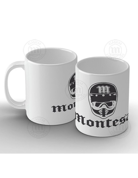Taza personalizada con casco Montesa vintage