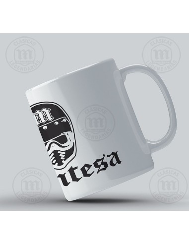 Taza personalizada con casco Montesa vintage