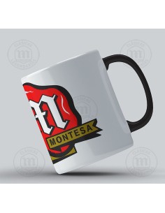 Taza de ceramica personalizada con logo sello Montesa 2