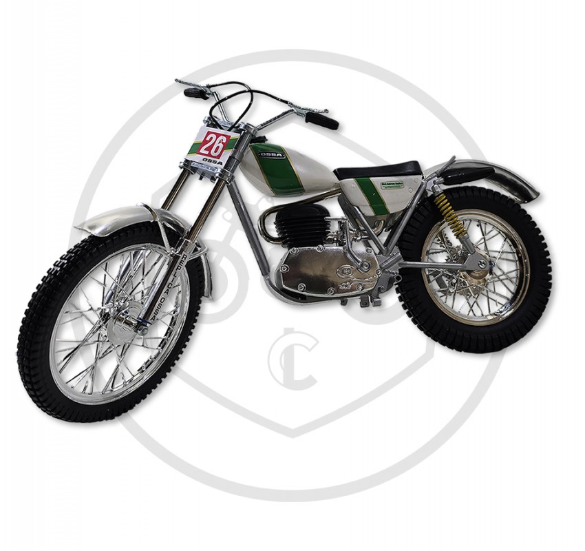 Replica model of the Ossa Mick Andrews motorcycle, 1:6 scale, ref. 11118