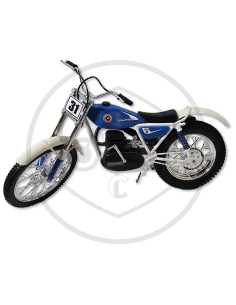 Maqueta Bultaco Sherpa T199B Blanca-azul escala 1:6 ref.11111