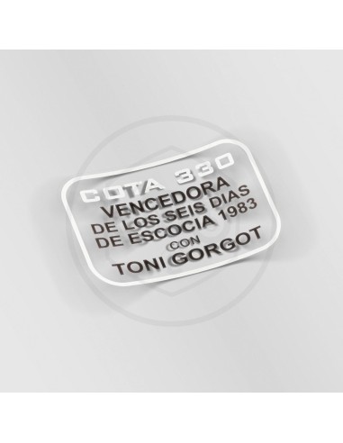 Anagrama adhesivo Cota 330 vencedora seis dias 1983 ref.6120460105