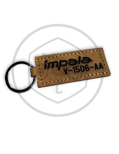 Customizable Montesa Impala License Plate Keychain, Recycled Leather, Ref. 149003