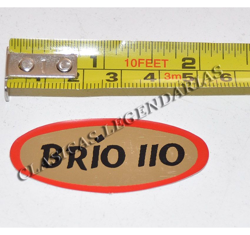 Anagrama adhesivo Montesa Brio 110, para el guardabarros trasero.