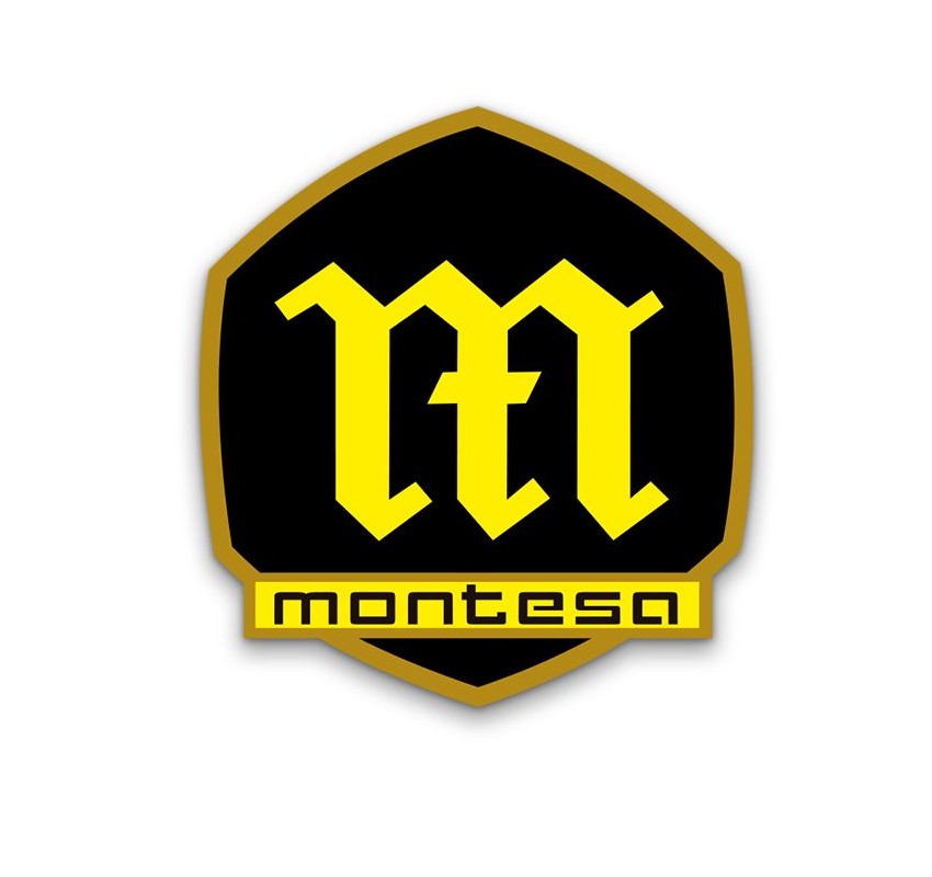 Anagrama logotipo escudo Montesa oro y negro Ref. AML-01019