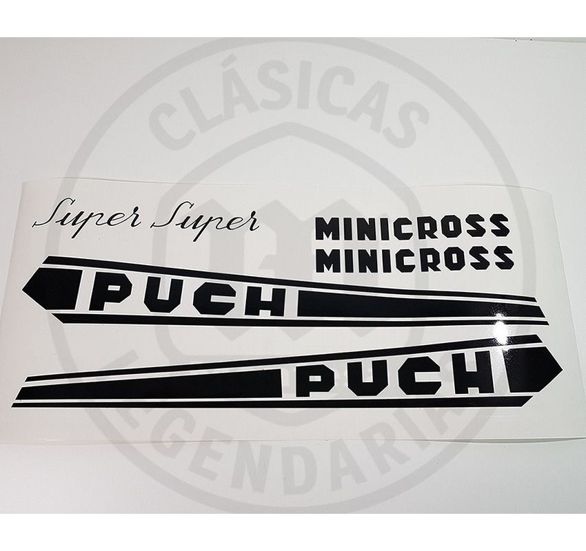 Kit de anagramas adhesivos Puch  Minicross Super ref.APU00100