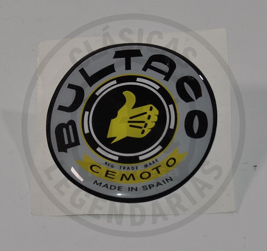 Anagrama Logo Deposito Resina Bultaco gris y negro ref. BU010001