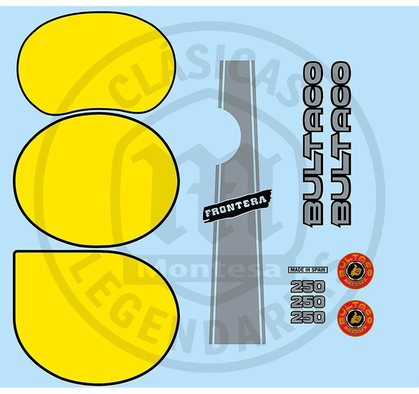 Juego adhesivos Bultaco Frontera MK10 250 Ref.18020001