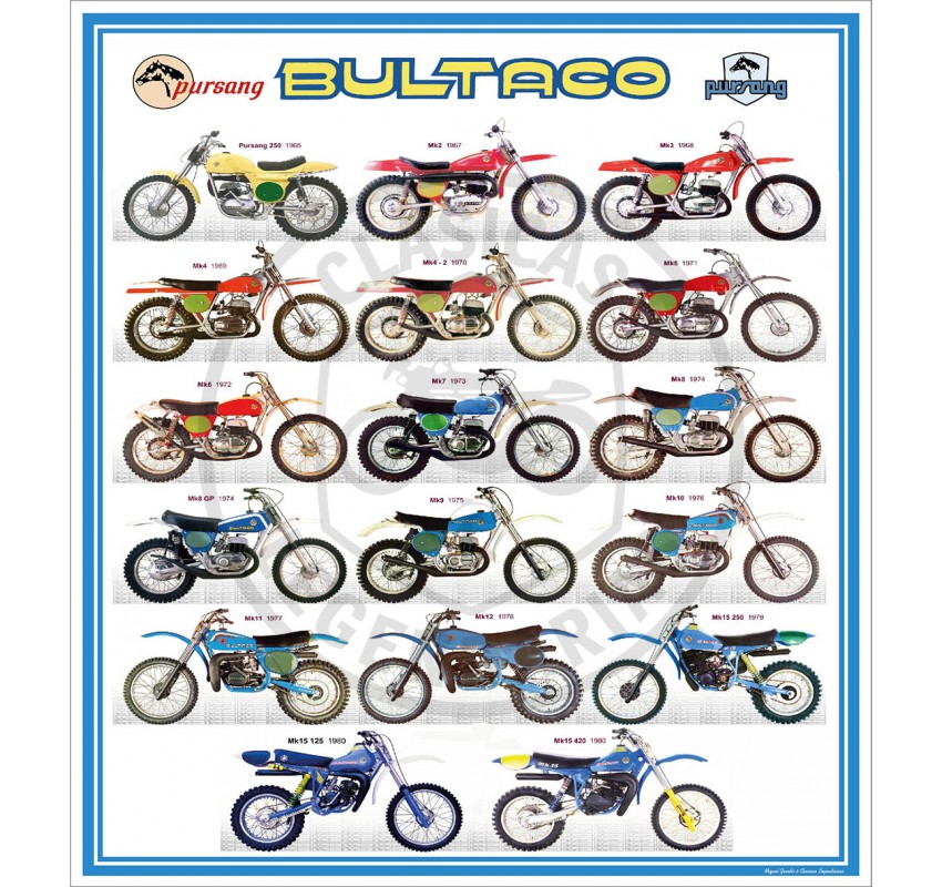 Poster Bultaco Pursang 1966 - 1968 ref.MG10026