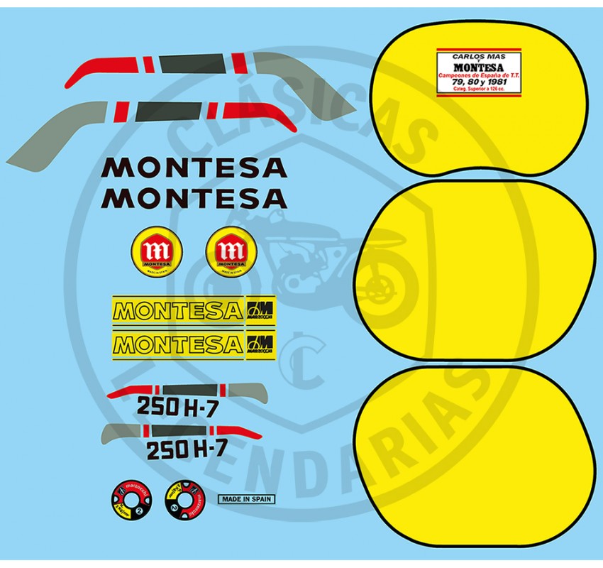 Kit anagrames Montesa Enduro 250 H7 Primeres sèries