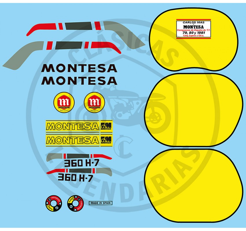 Kit anagramas Montesa Enduro 360 H7 Primeras series ref.67204422