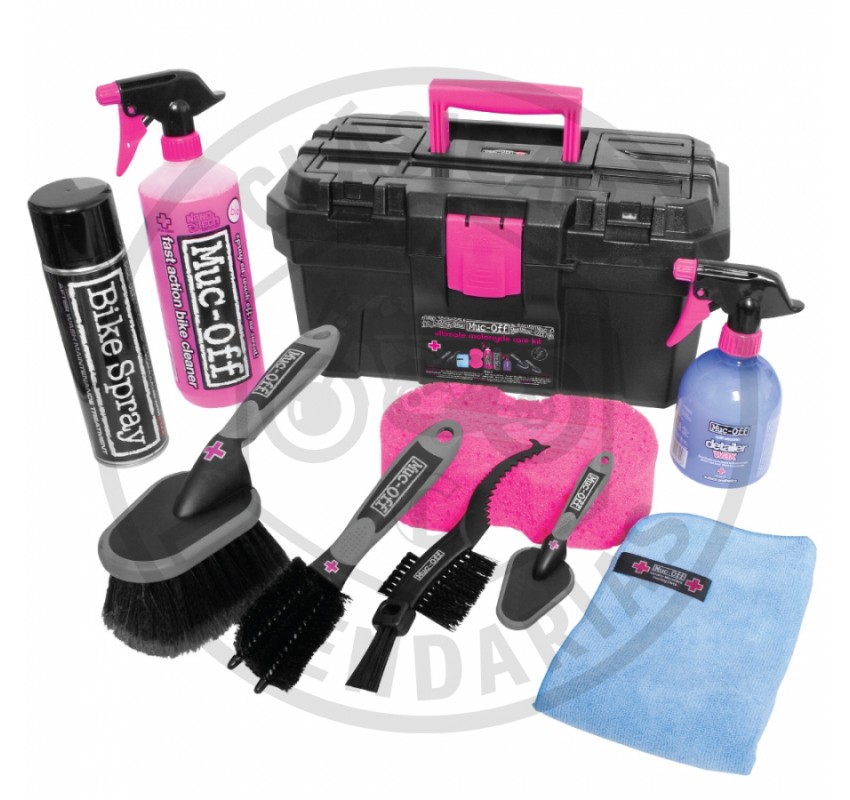 Kit ultimate productos de limpieza y manetenimiento de moto, pack 10 productos