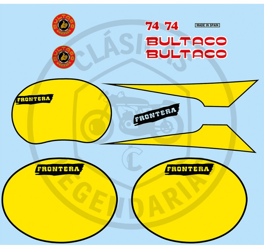 Kit anagramas adhesivos Bultaco frontera 74 azul